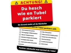Swissmeme Scherzartikel Parkkarten Tubel, 10 Stück