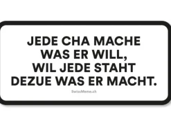 Swissmeme Sticker Jede cha mache was er will
