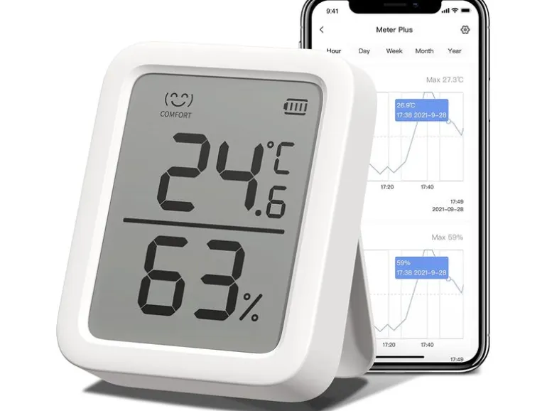 SwitchBot Smartes Innen-Thermometer, Weiss, Bluetooth