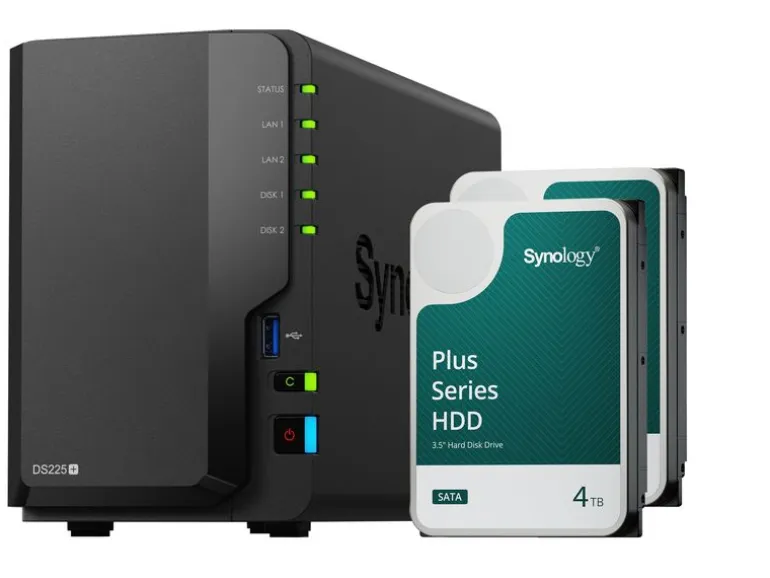 Synology NAS DiskStation DS225+ 2-bay 2x 4 TB HDD Synology Plus