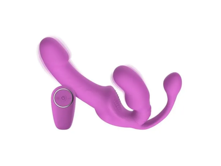 Teazers Strapless StrapOn mit Analplug Pink Rosa