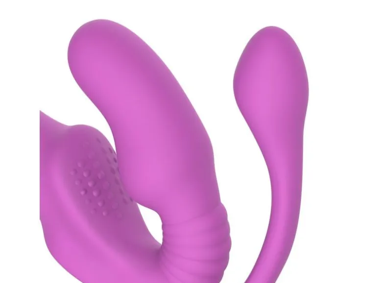 Teazers Strapless StrapOn mit Analplug Pink Rosa