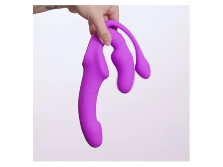 Teazers Strapless StrapOn mit Analplug Pink Rosa