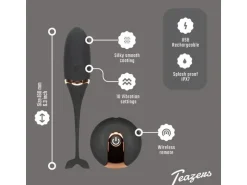 Teazers Vibrating Egg Mit Fernbedienung Schwarz Schwarz