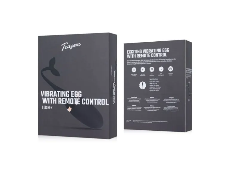 Teazers Vibrating Egg Mit Fernbedienung Schwarz Schwarz