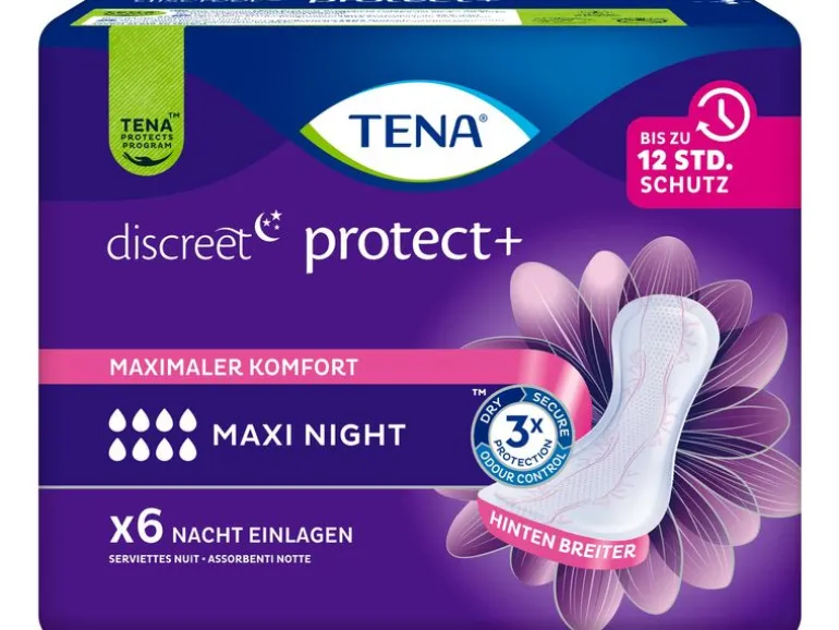 Tena Inkontinenz Einlagen Discreet Maxi Night 6 Stück