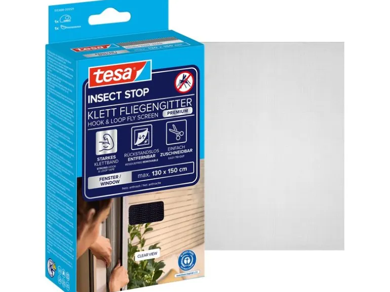 tesa Fliegengitter Insect Stop Comfort Fenster 1.3x1.5m