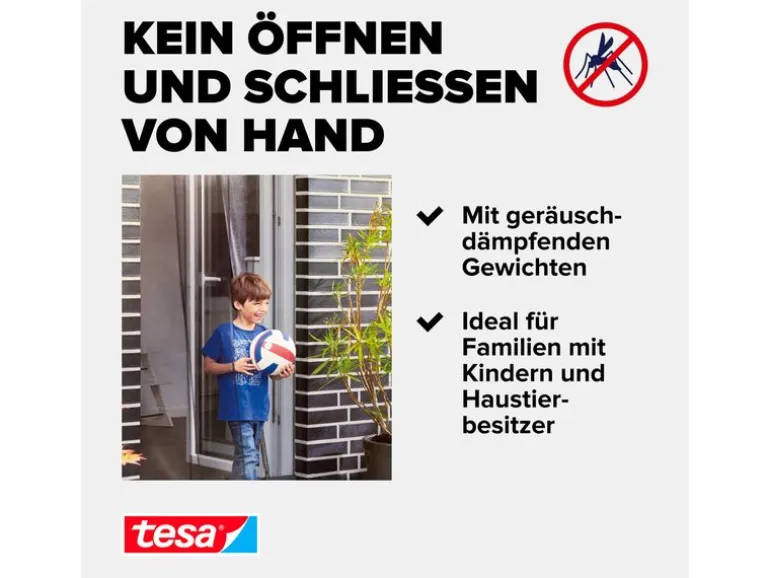 tesa Insektenschutz Lamellentür Teleskopierbar für Terrassentüren