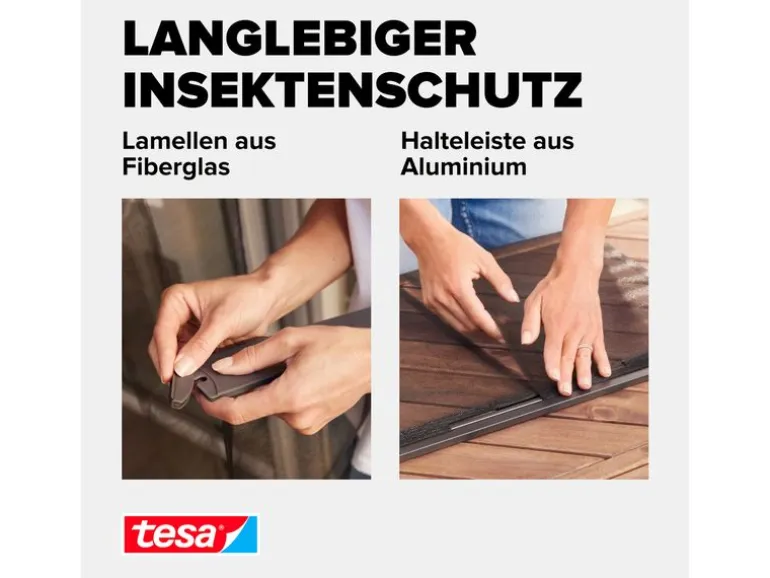 tesa Insektenschutz Lamellentür Teleskopierbar für Terrassentüren