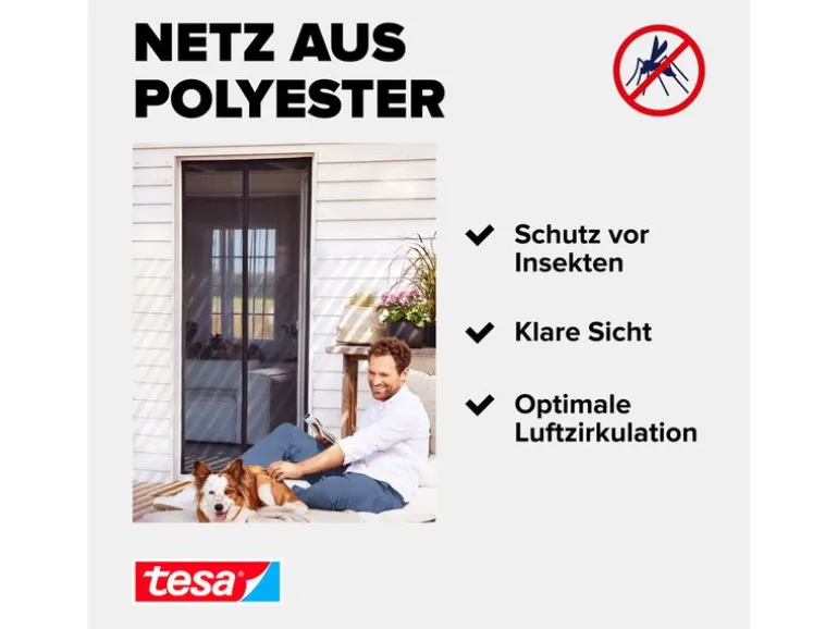 tesa Insektenschutz Magnetvorhang 0.9 x 2.1m, selbstschliessend