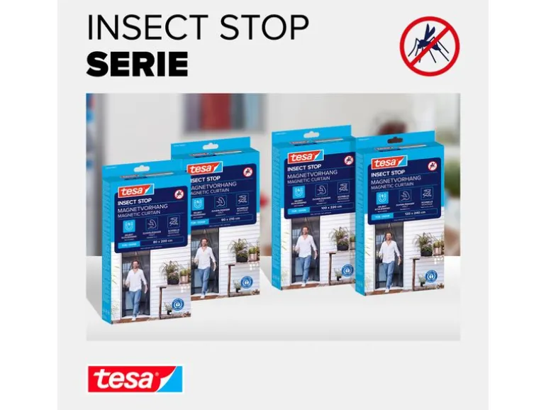 tesa Insektenschutz Magnetvorhang 0.9 x 2.1m, selbstschliessend