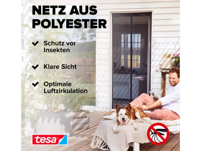 tesa Insektenschutz Magnetvorhang 1.2 x 2.4 m, Anthrazit