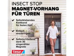 tesa Insektenschutz Magnetvorhang 1.2 x 2.4 m, Anthrazit