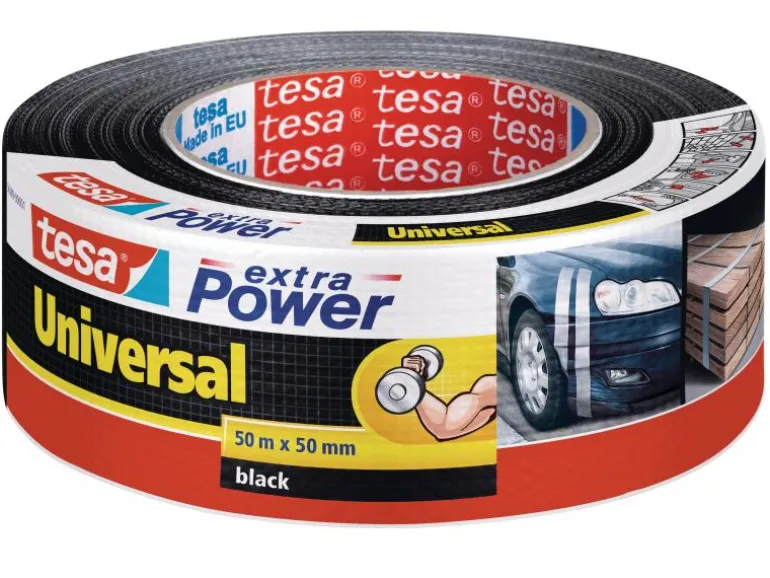 tesa Klebeband extra Power Universal 50 mm x 50 m, Schwarz