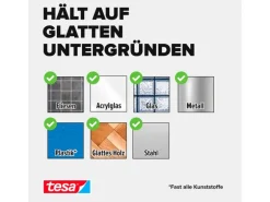 tesa Klebehaken Powerstrips Haken Small Transparent, 0.5 kg