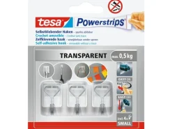 tesa Klebehaken Powerstrips Haken Small Transparent, 0.5 kg
