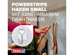 tesa Klebehaken Powerstrips Haken Small Transparent, 0.5 kg