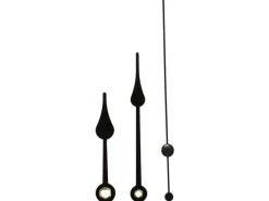 TFA Dostmann Funkuhrwerk mit Uhrzeigerset 7.1 x 5.5 cm, Schwarz