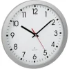 TFA Dostmann Funk-Wanduhr Analog, Ø 30 cm, Silber