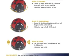 TFA Dostmann Küchentimer Marienkäfer Rot/Schwarz