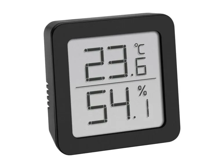 TFA Dostmann Thermo-/Hygrometer Digital, Schwarz