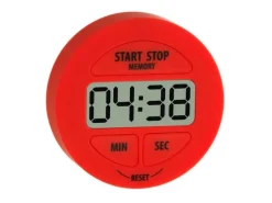 TFA Dostmann Timer Digital mit Stoppuhr, Rot