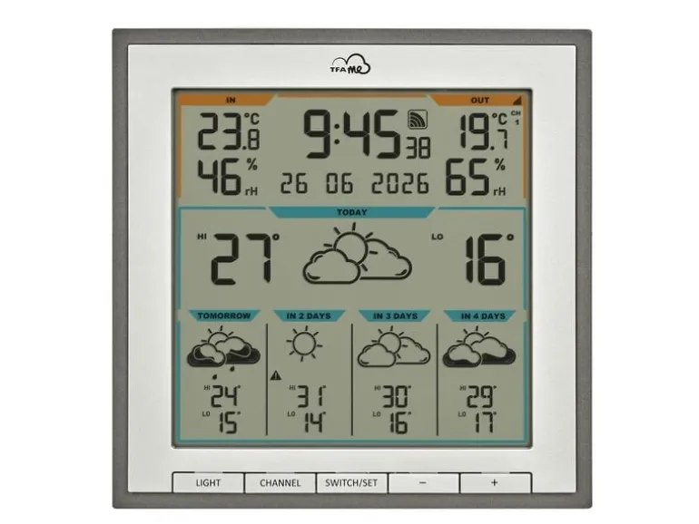 TFA Dostmann Wetterstation WLAN Anthrazit