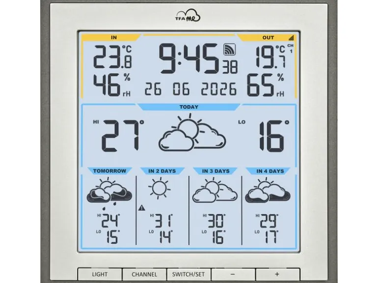 TFA Dostmann Wetterstation WLAN Anthrazit