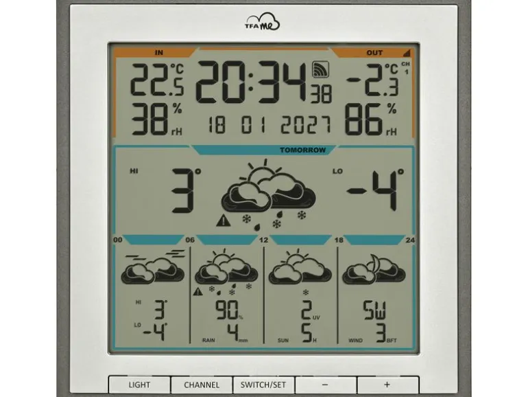 TFA Dostmann Wetterstation WLAN Anthrazit