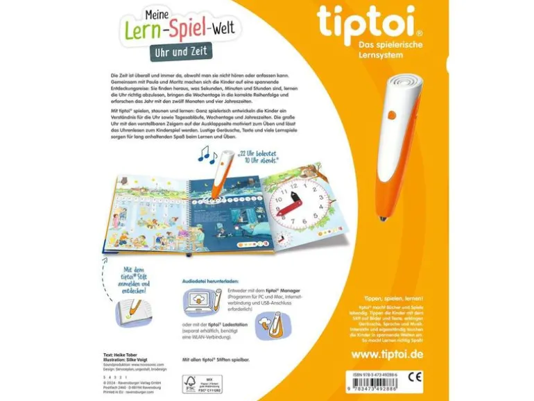tiptoi Lernbuch Meine Lern-Spiel-Welt: Uhr und Zeit