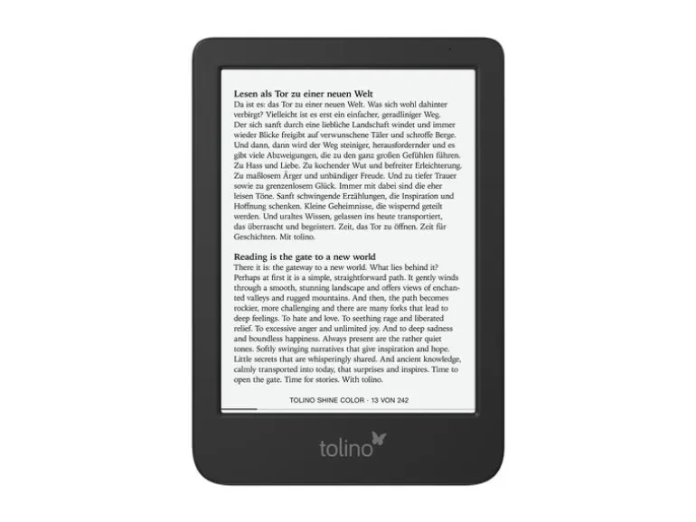 tolino eReader shine color Schwarz