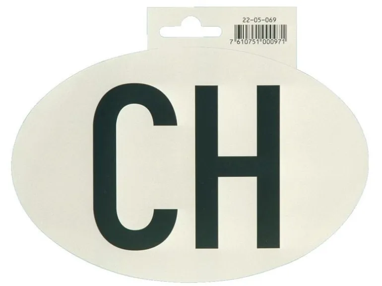 TopLine Hoheitszeichen «CH» für PKW 17.5 × 11.5 cm