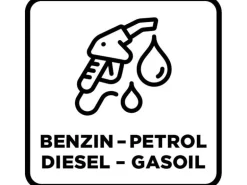 TopLine Kunststoff-Benzinkanister, 20 Liter, schwarz