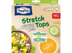 Toppits Frischhalte Abdeckhaube Stretch Tops 4 Stück, Transparent