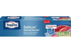 Toppits Gefrierbeutel Doppelverschluss SafeLoc, 20 Stück