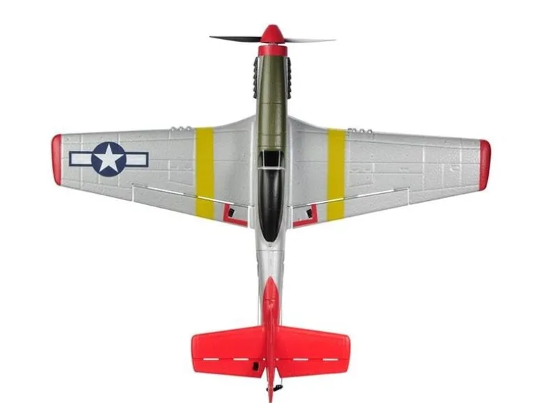 TOP-RC Warbird Mini P51D 450 mm, Rot, RTF