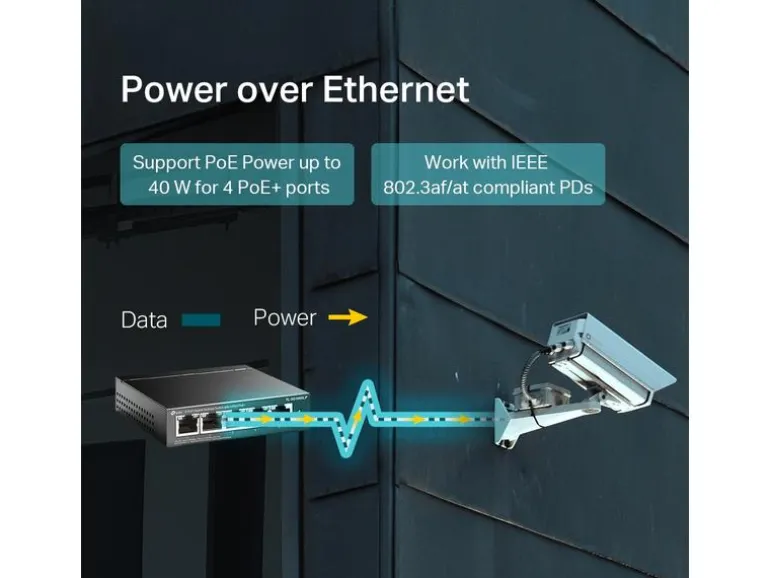 TP-Link PoE+ Switch TL-SG1005LP 5 Port
