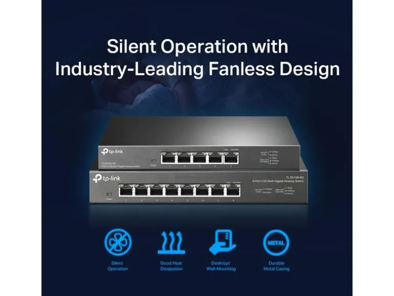 TP-Link Switch Omada Unmanaged 8 x 2.5G Ports TL-SG108-M2 8 Port