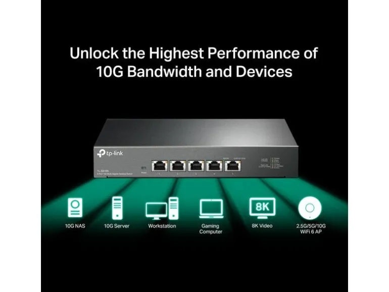 TP-Link Switch Omada Unmanaged Switch 5 x 10G Ports TL-SX105 5 Port