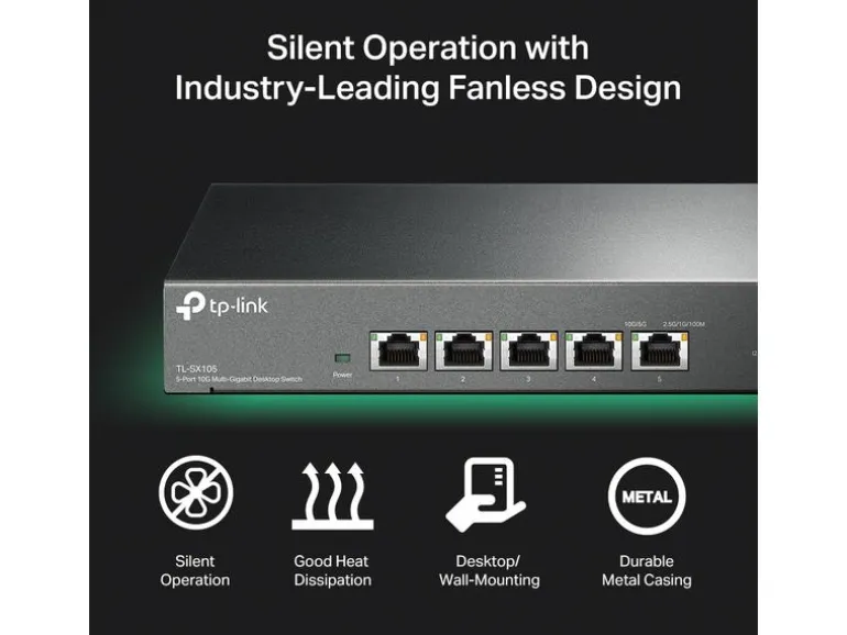 TP-Link Switch Omada Unmanaged Switch 5 x 10G Ports TL-SX105 5 Port