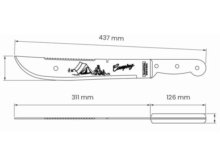 Tramontina Buschmachete Schwarz/Grün