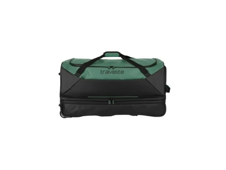 travelite Basics Reisetasche mit Rollen, L (erweitert) Grün 119 l
