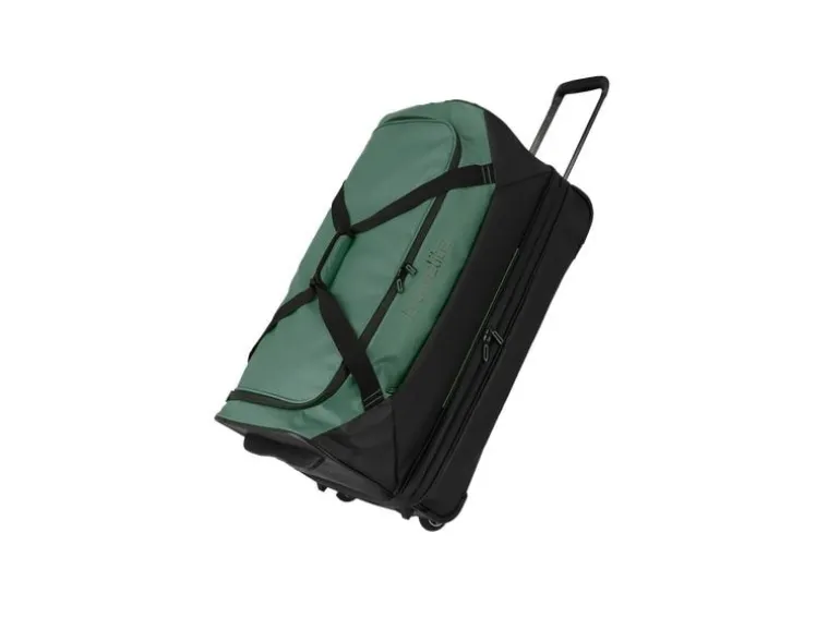 travelite Basics Reisetasche mit Rollen, L (erweitert) Grün 119 l