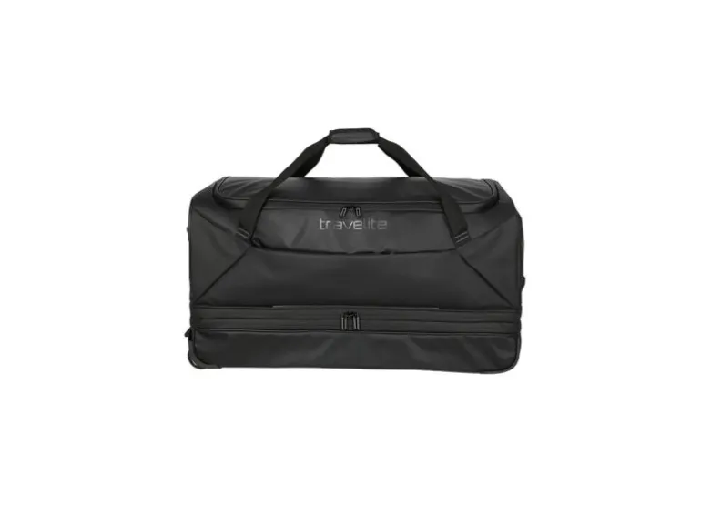 travelite Basics Reisetasche mit Rollen, 80cm Schwarz 120 l
