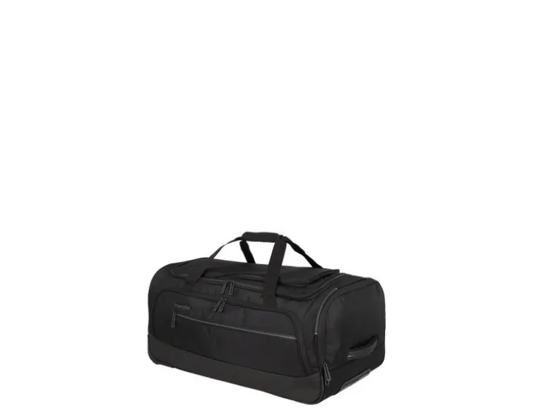 travelite Crosslite Reisetasche mit Rollen M, Schwarz 71 l