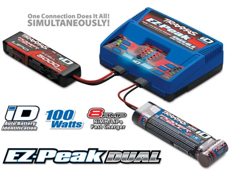 Traxxas Dual-Ladegerät EZ-Peak 8A, 100W, 2-3S