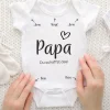 Trendcompany Babybody Papa du schaffst das, 62/68, Weiss