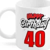Trendcompany Tasse 40. Geburtstag