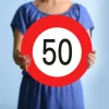 Trendcompany Verkehrsschild zum 50. Geburtstag 45 cm