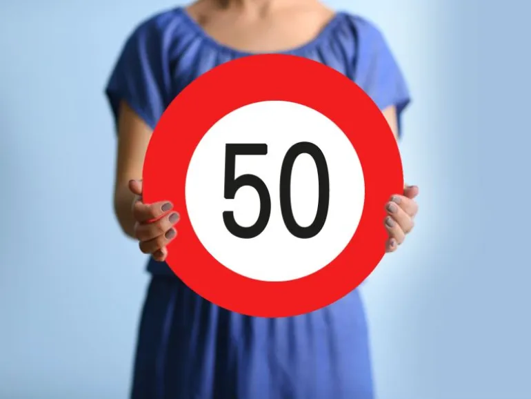 Trendcompany Verkehrsschild zum 50. Geburtstag 45 cm